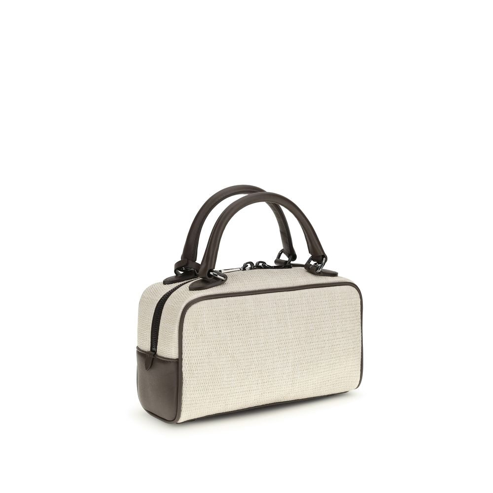 Gray Polyamide Handbag