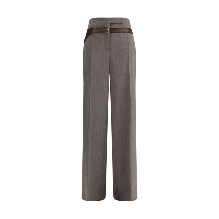 Gray Wool Casual Pants