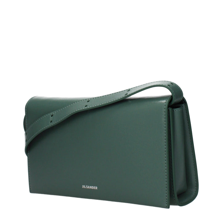 Green Leather Clutch Bag