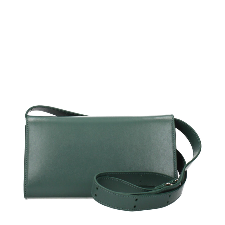 Green Leather Clutch Bag