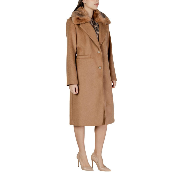 Beige Polyester Coat