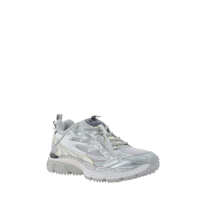 Gray Polyester Athletic Sneakers