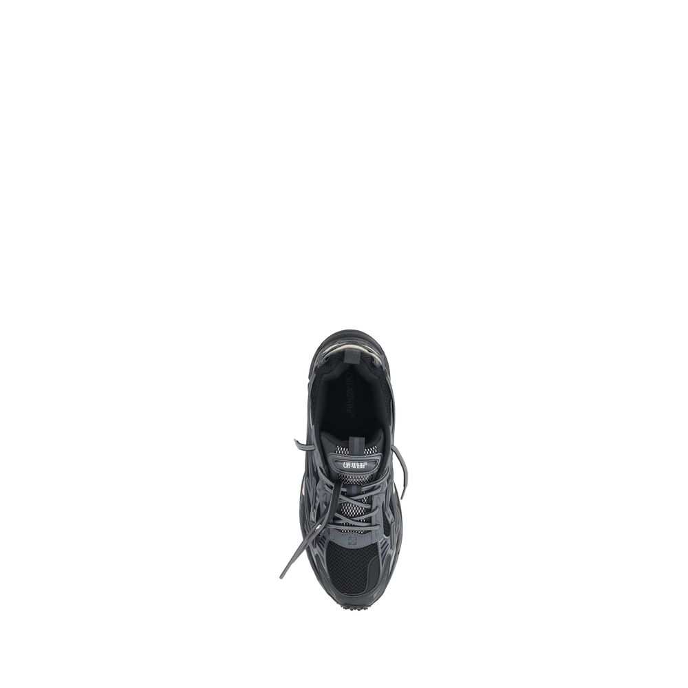 Black Polyester Athletic Sneakers