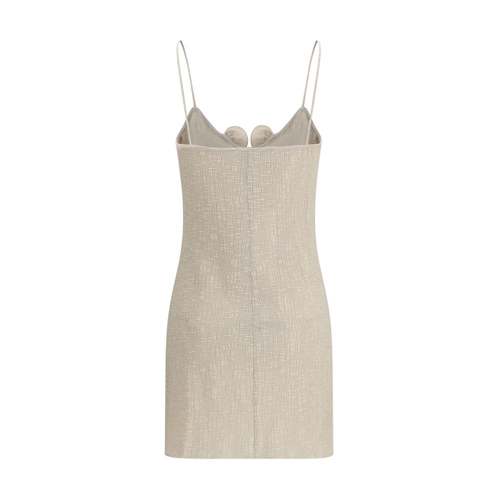 Beige Lyocell Casual Dress