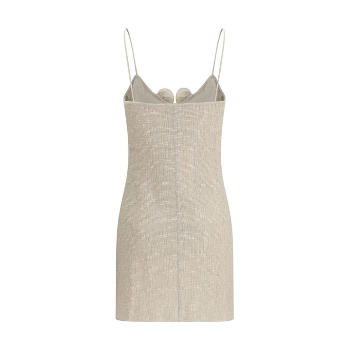 Beige Lyocell Casual Dress
