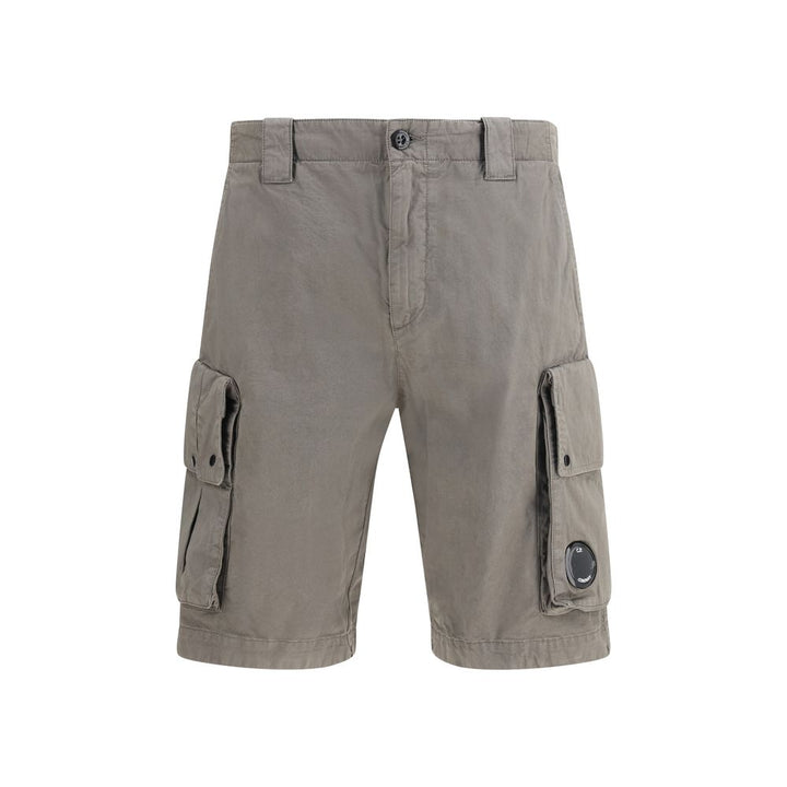 Gray Cotton Bermuda Shorts