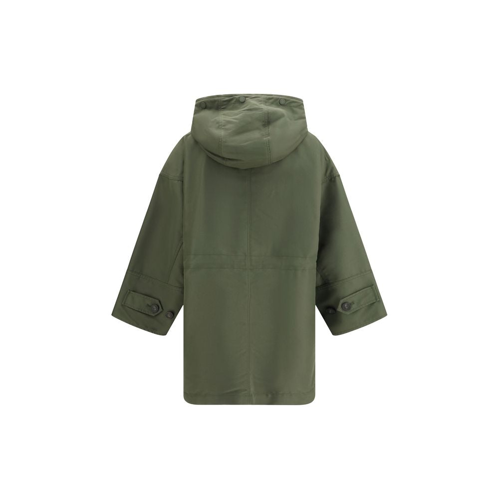 Bicolor Cotton Trench Coat