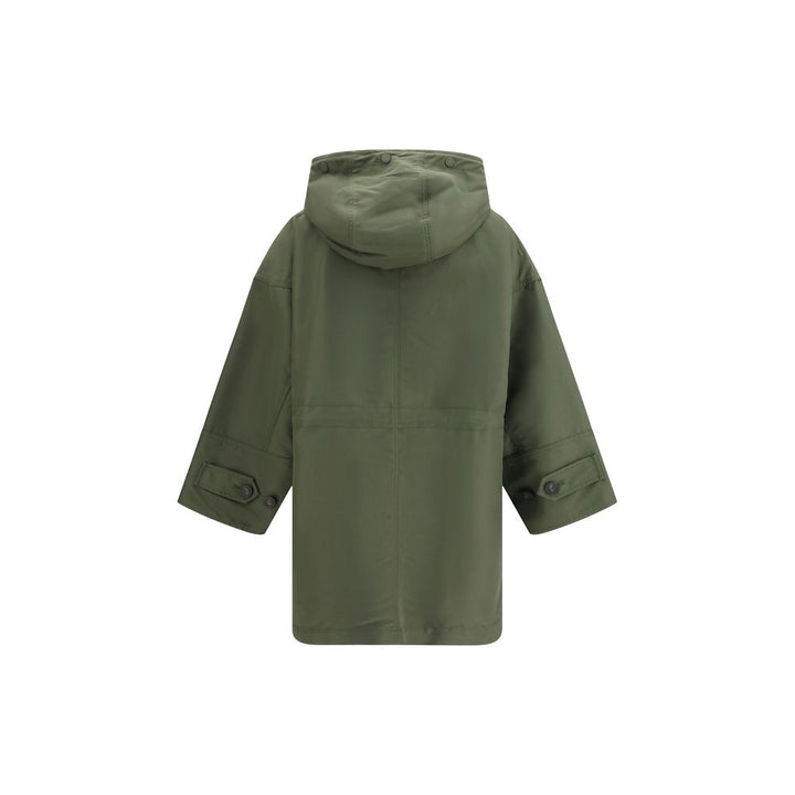 Bicolor Cotton Trench Coat