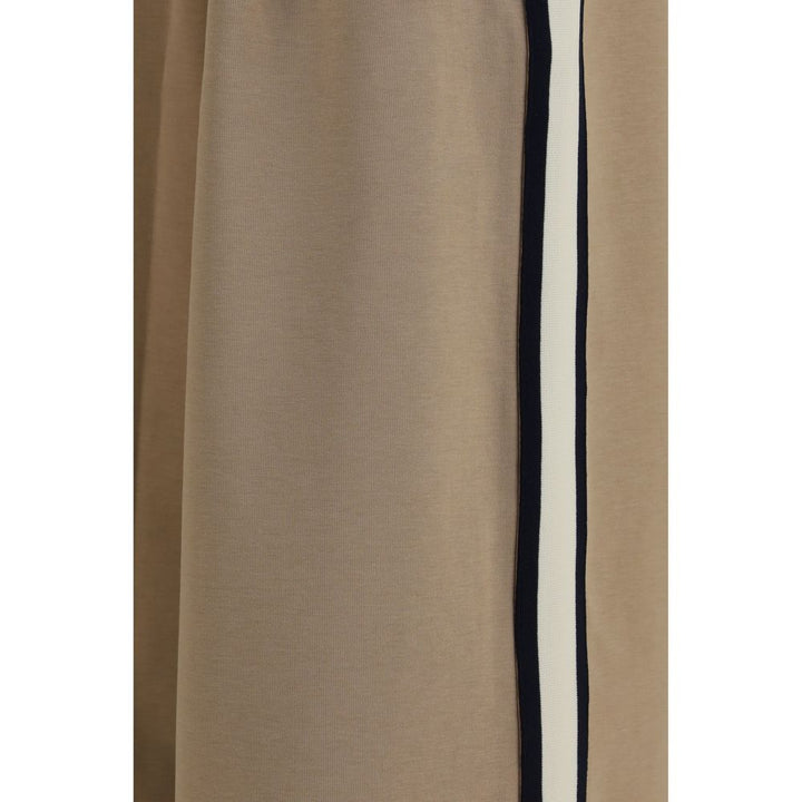 Beige Cotton Casual Pants