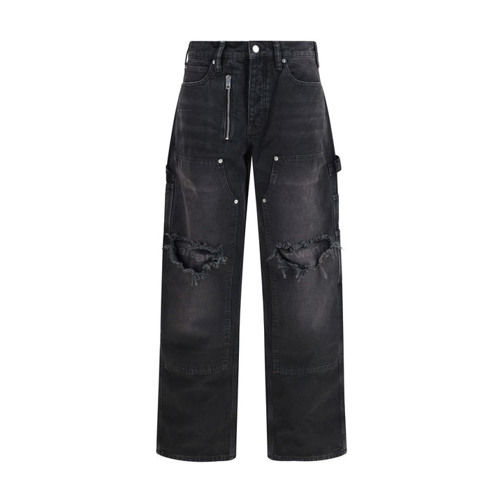Black Cotton Cargo Pants