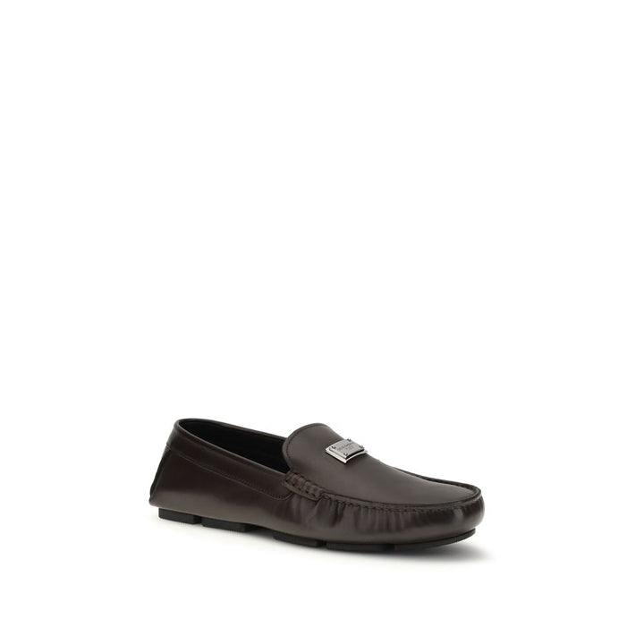 Brown Calf Leather Bos Taurus Slip-On Loafers