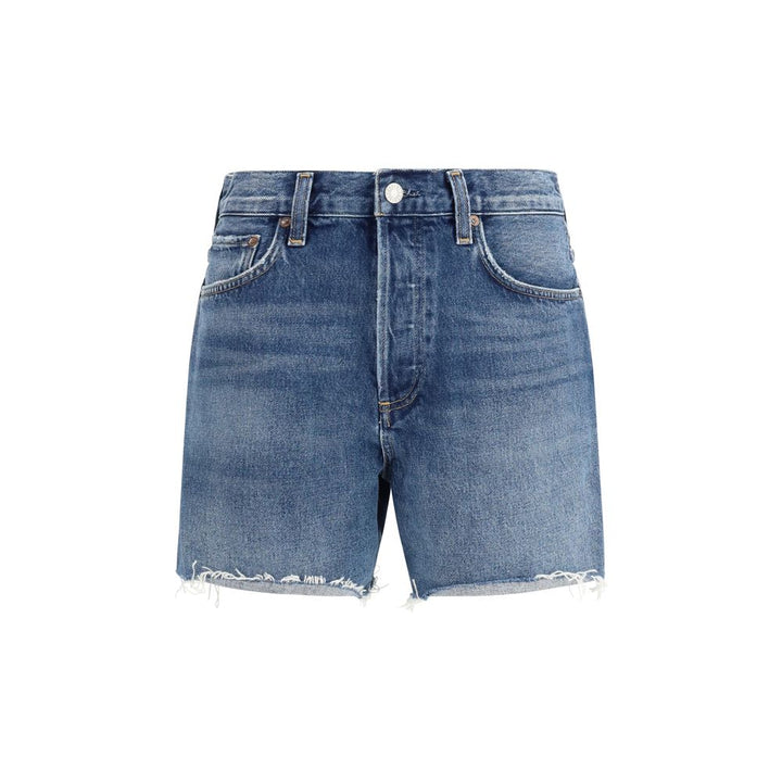 Blue Cotton Bermuda Shorts