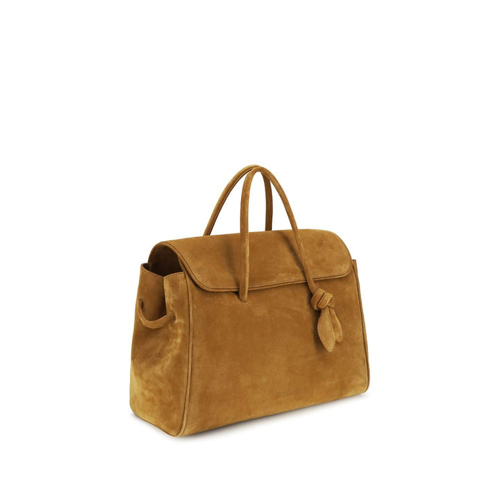 Beige Calf Leather Bos Taurus Handbag