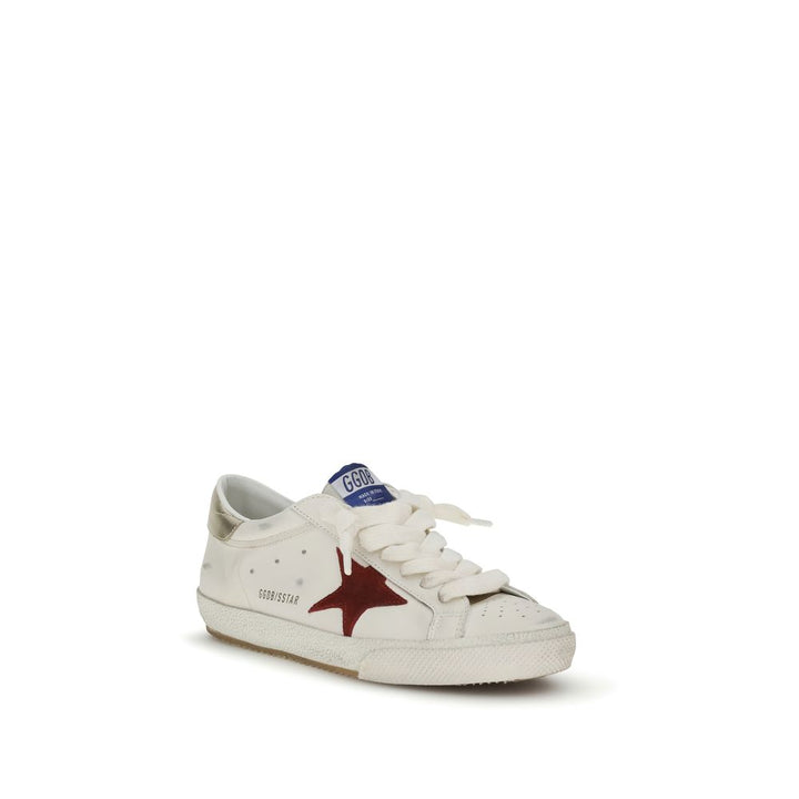 White Calf Leather Bos Taurus Low Top Sneakers