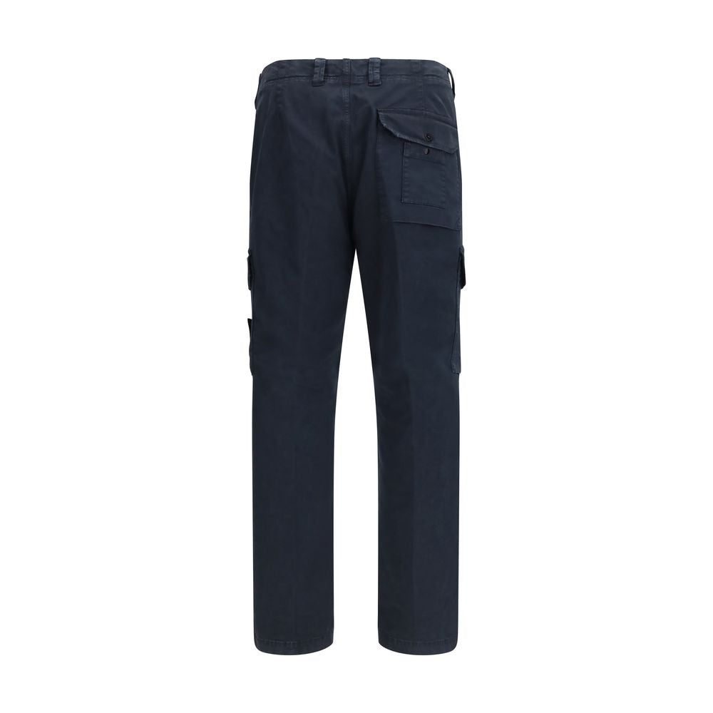 Blue Cotton Cargo Pants