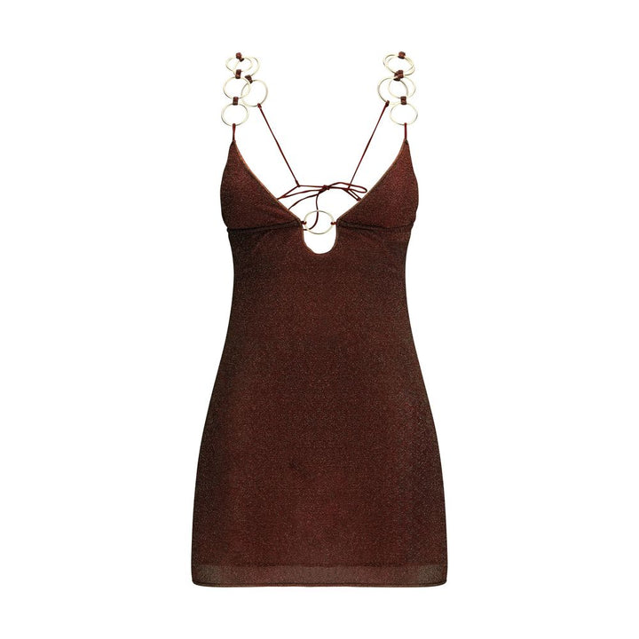 Brown Polyamide Cocktail Dress