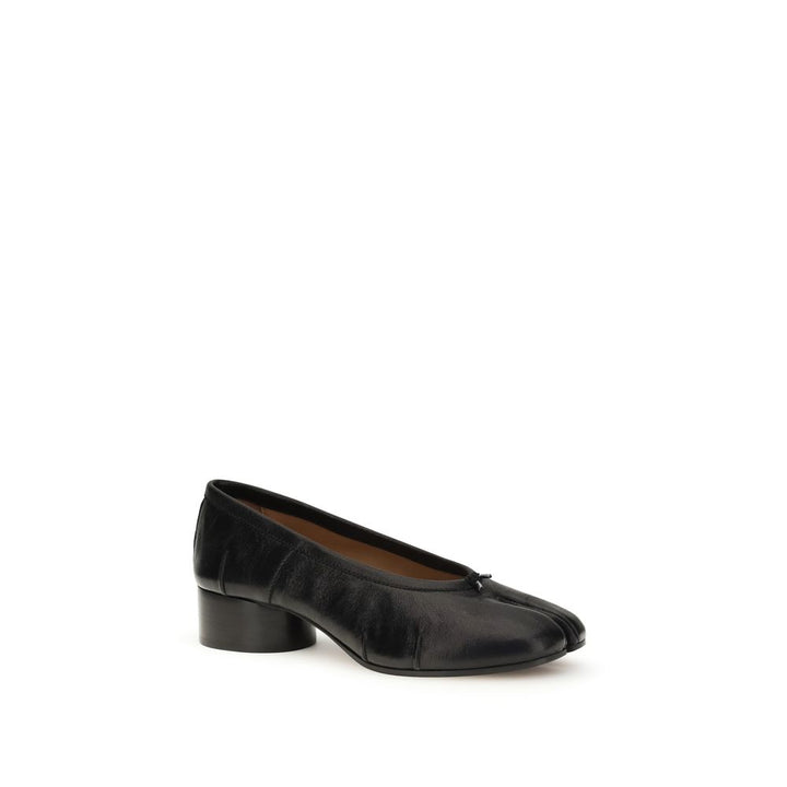Black Calf Leather Bos Taurus Ballet Flats