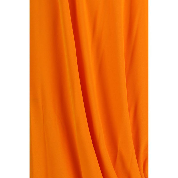 Orange Viscose Casual Dress