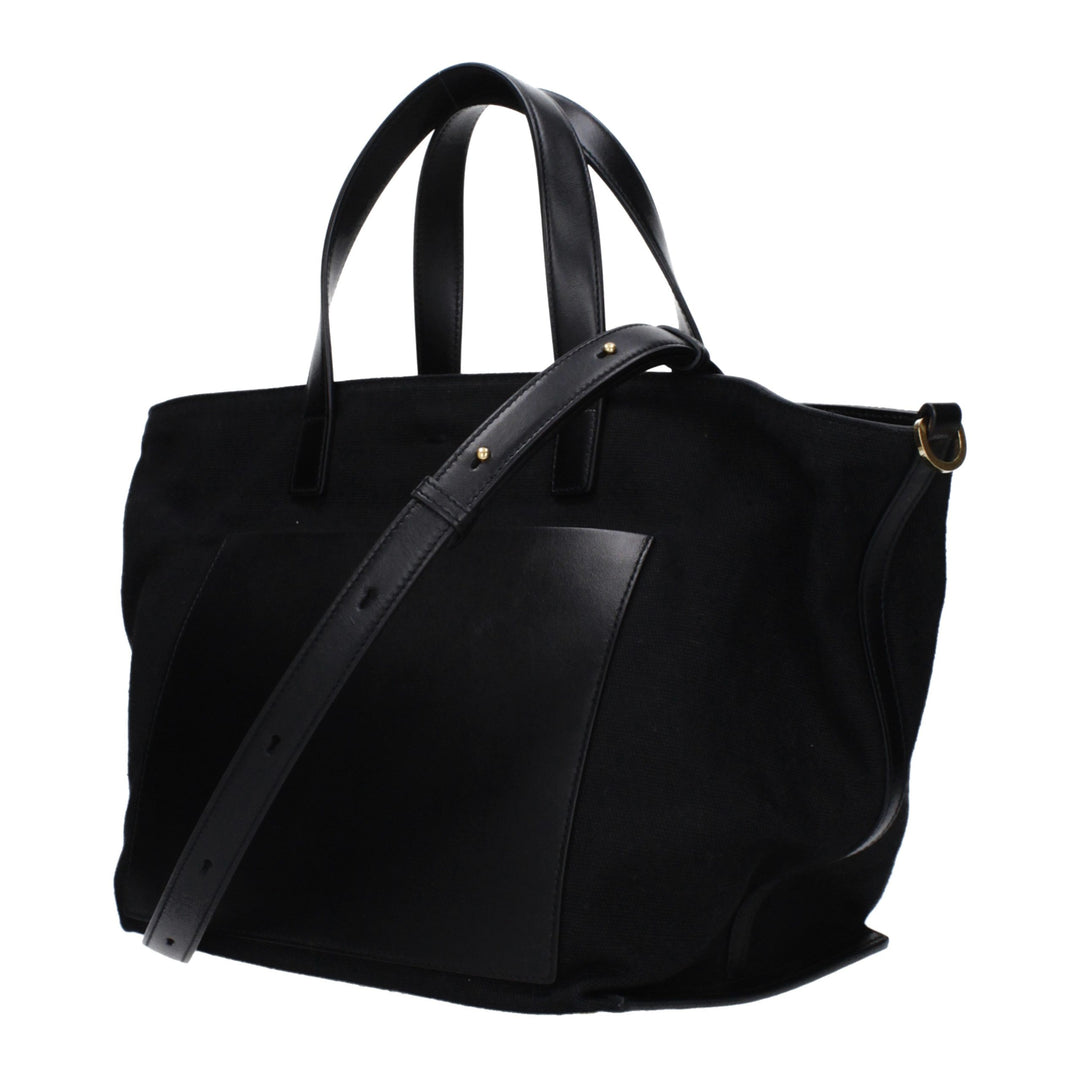 Black Fabric Handbag