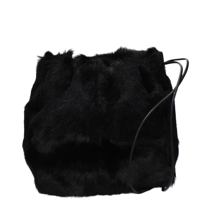 Black Fur Shoulder Bag