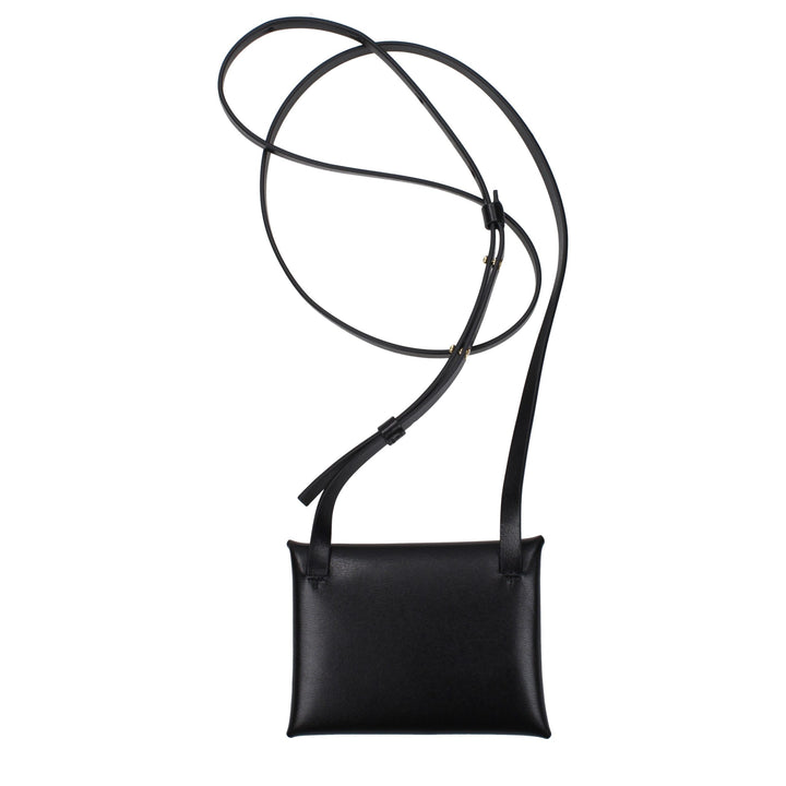 Black Leather Crossbody Bag