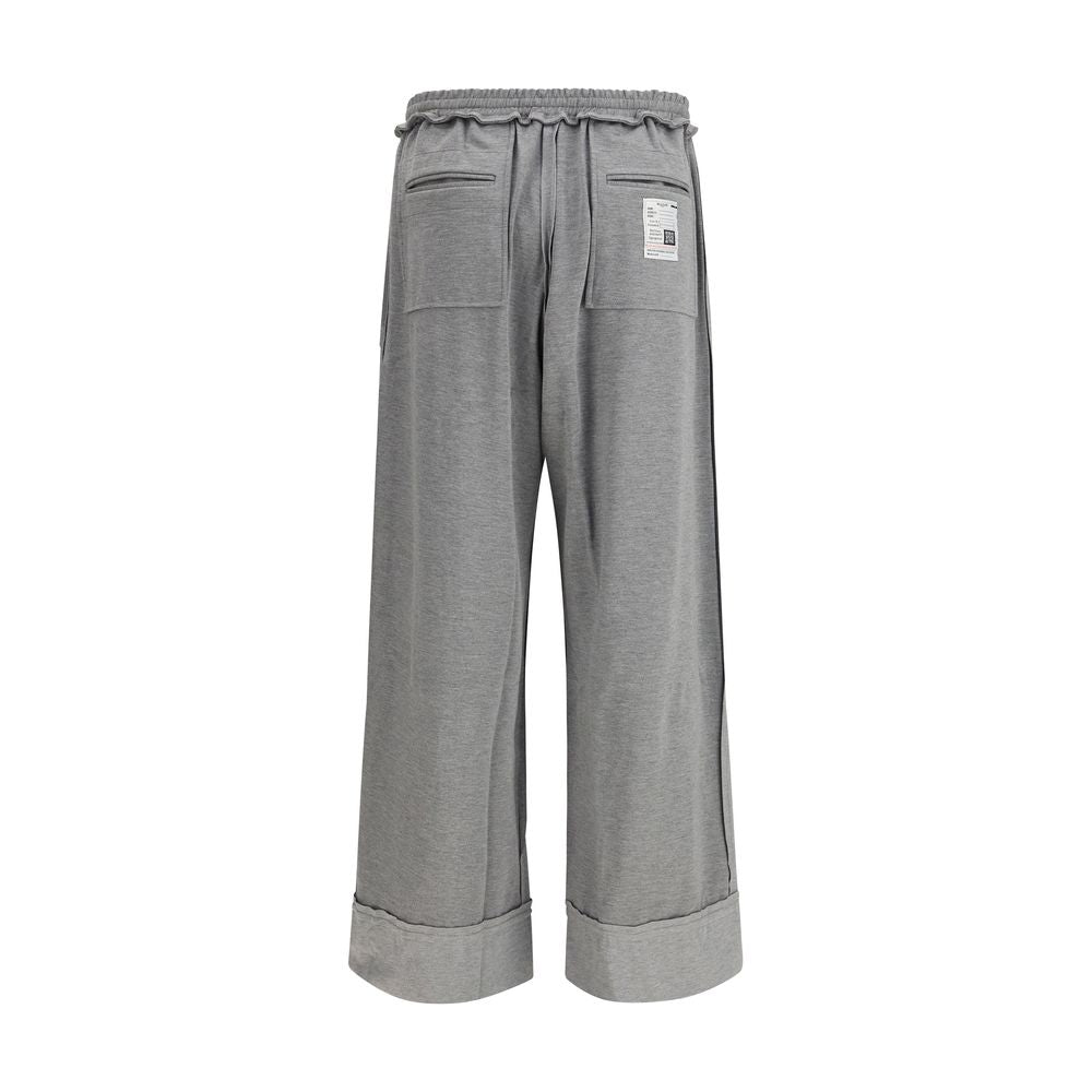 Gray Rayon Casual Pants