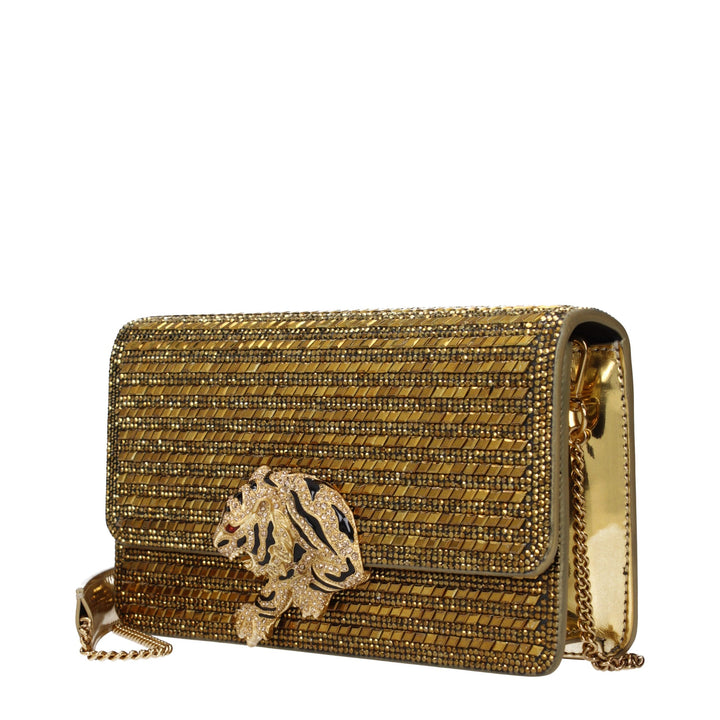 Gold Leather Clutch Bag