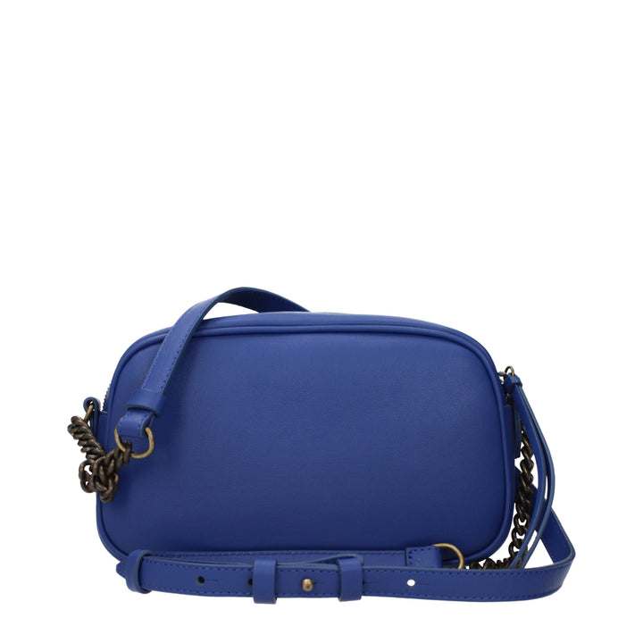 Blue Leather Crossbody Bag