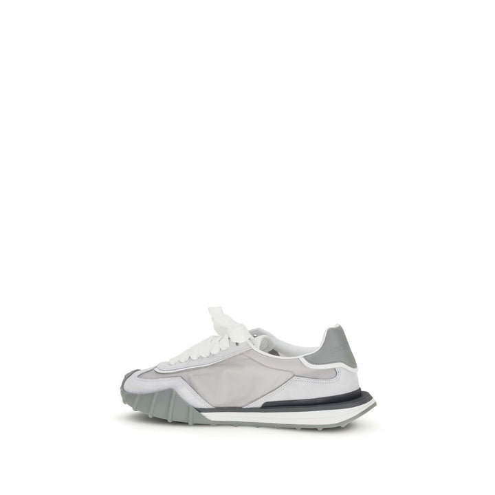 Gray Calf Leather Bos Taurus Athletic Sneakers