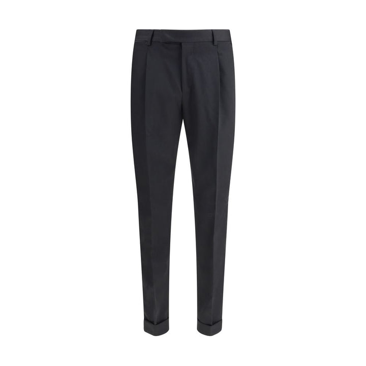 Black Fleece Wool Casual Pants