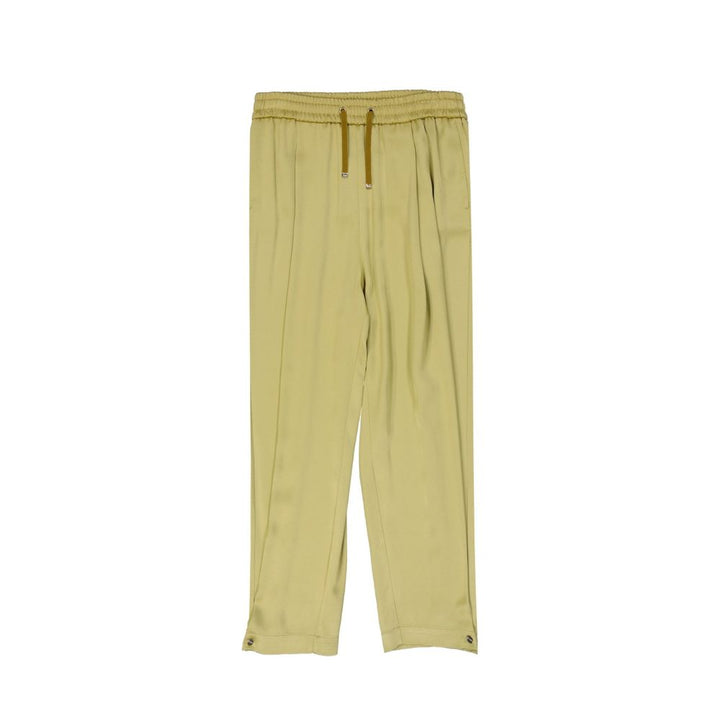 Bicolor Acetate Casual Pants
