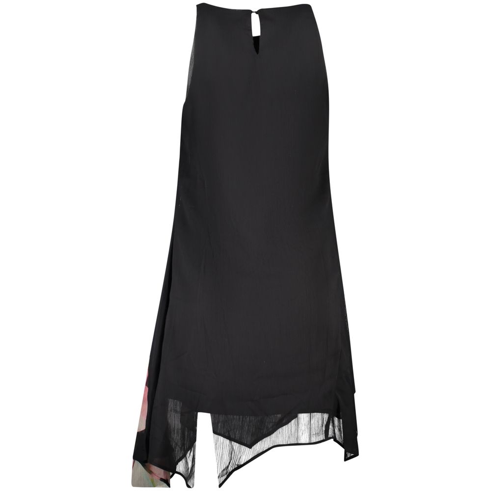 Black Polyester Casual Dress