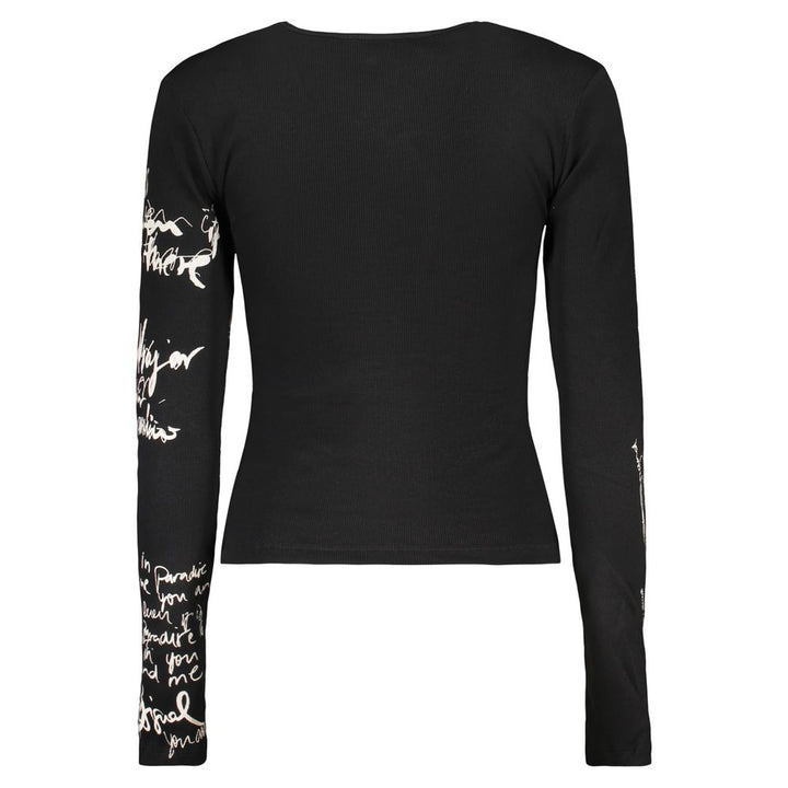 Black Cotton Women Sweater