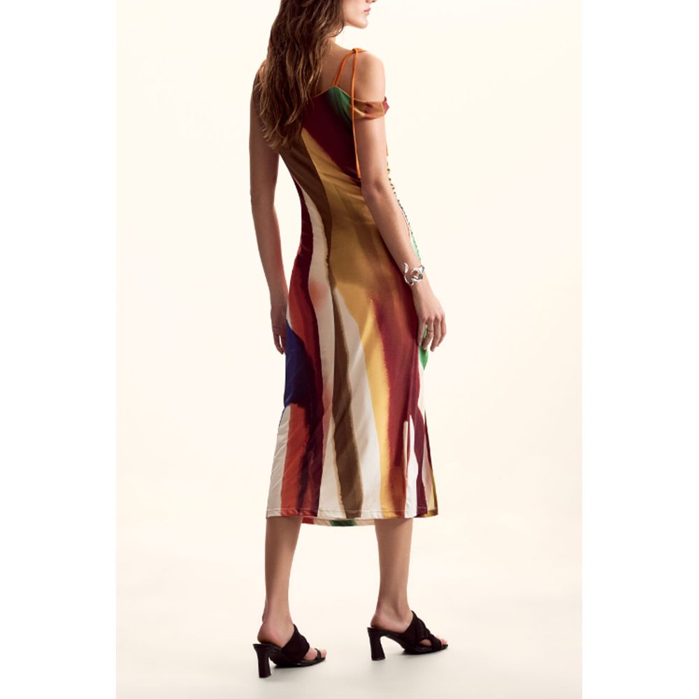 Marrone Polyester Women Dress