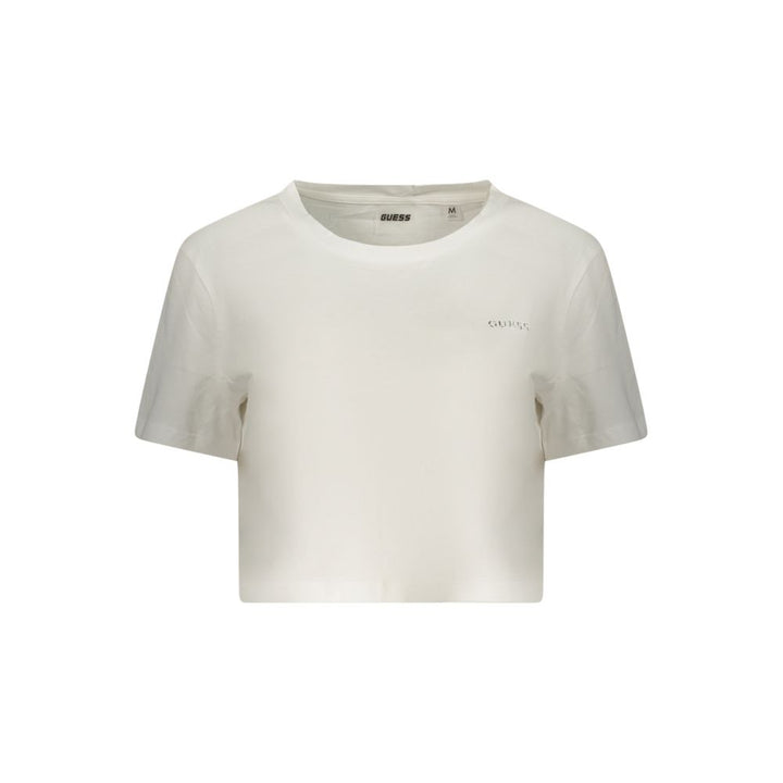 White Cotton Women T-Shirt