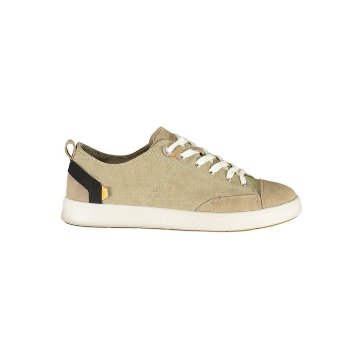 Beige Polyester Athletic Sneakers