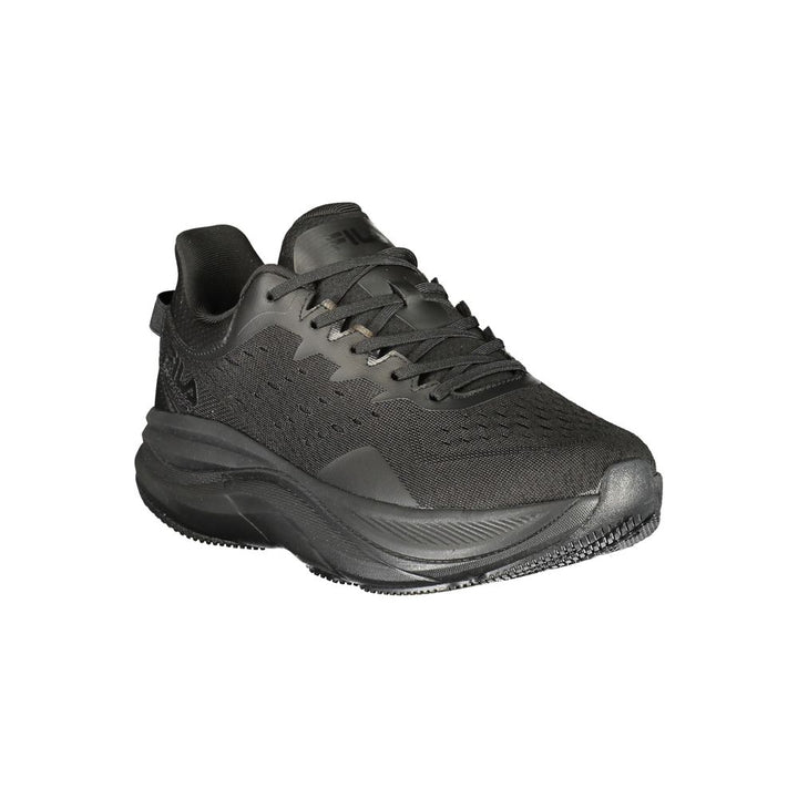 Black Polyester Men Sneaker