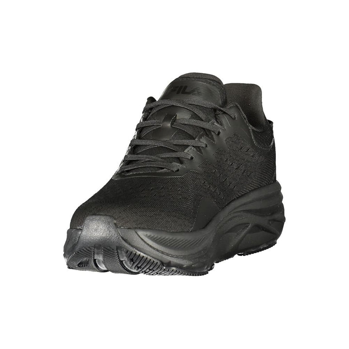 Black Polyester Men Sneaker