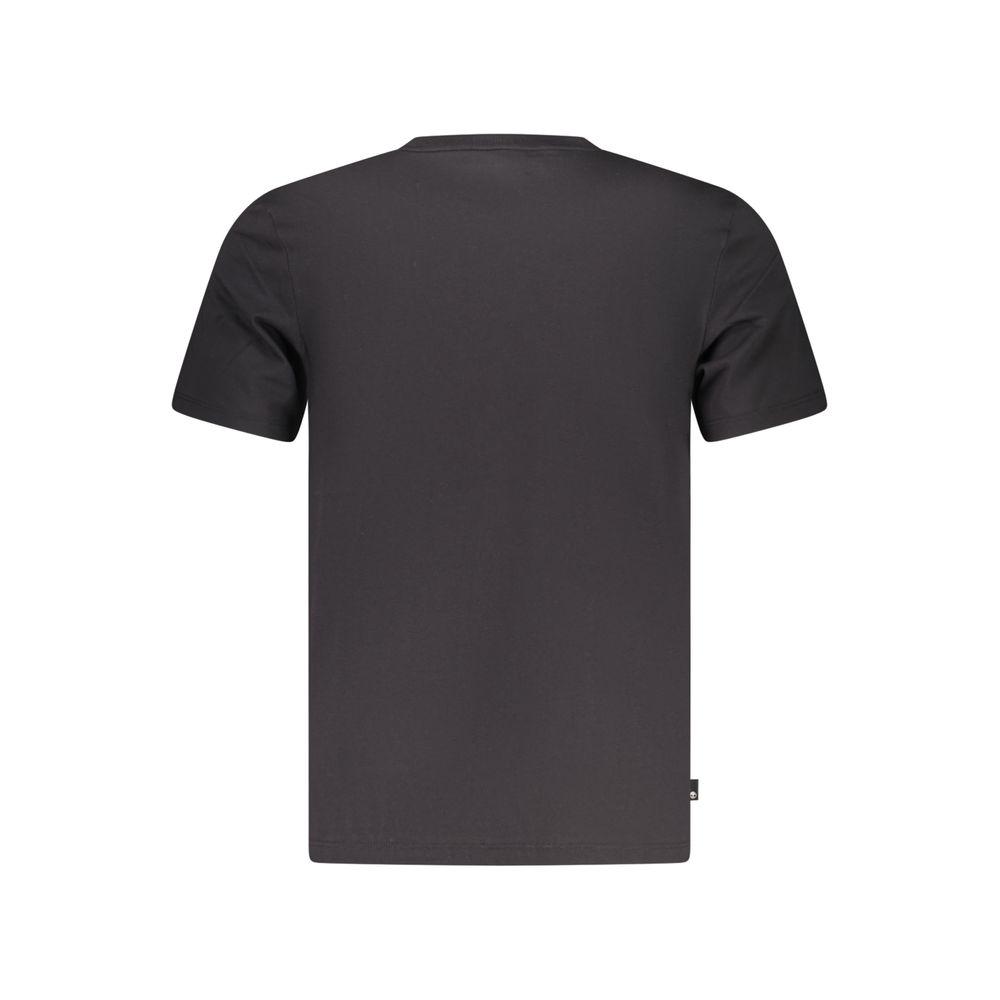 Black Cotton Men T-Shirt