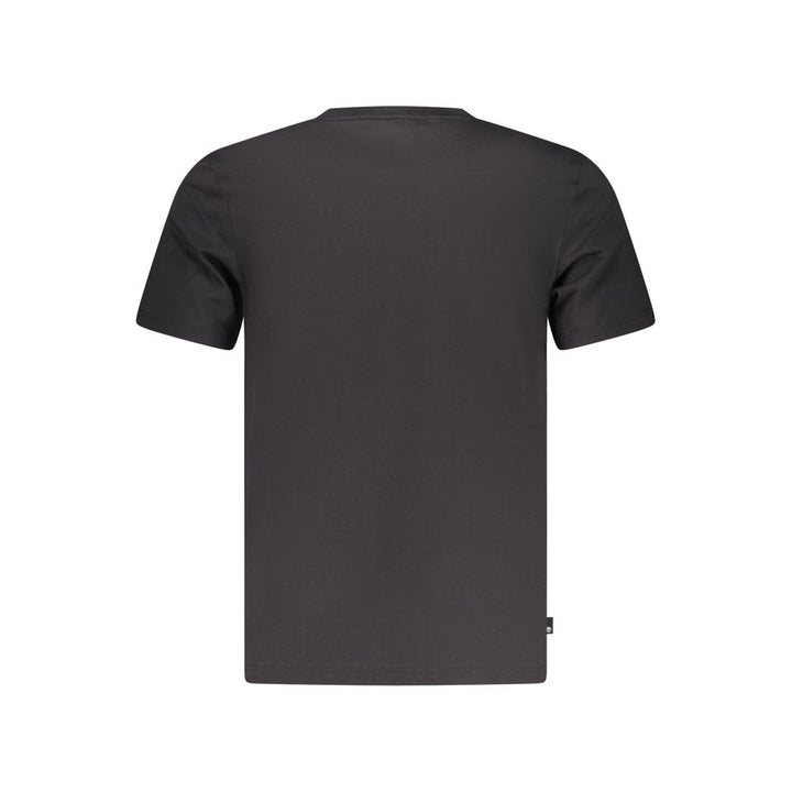 Black Cotton Men T-Shirt