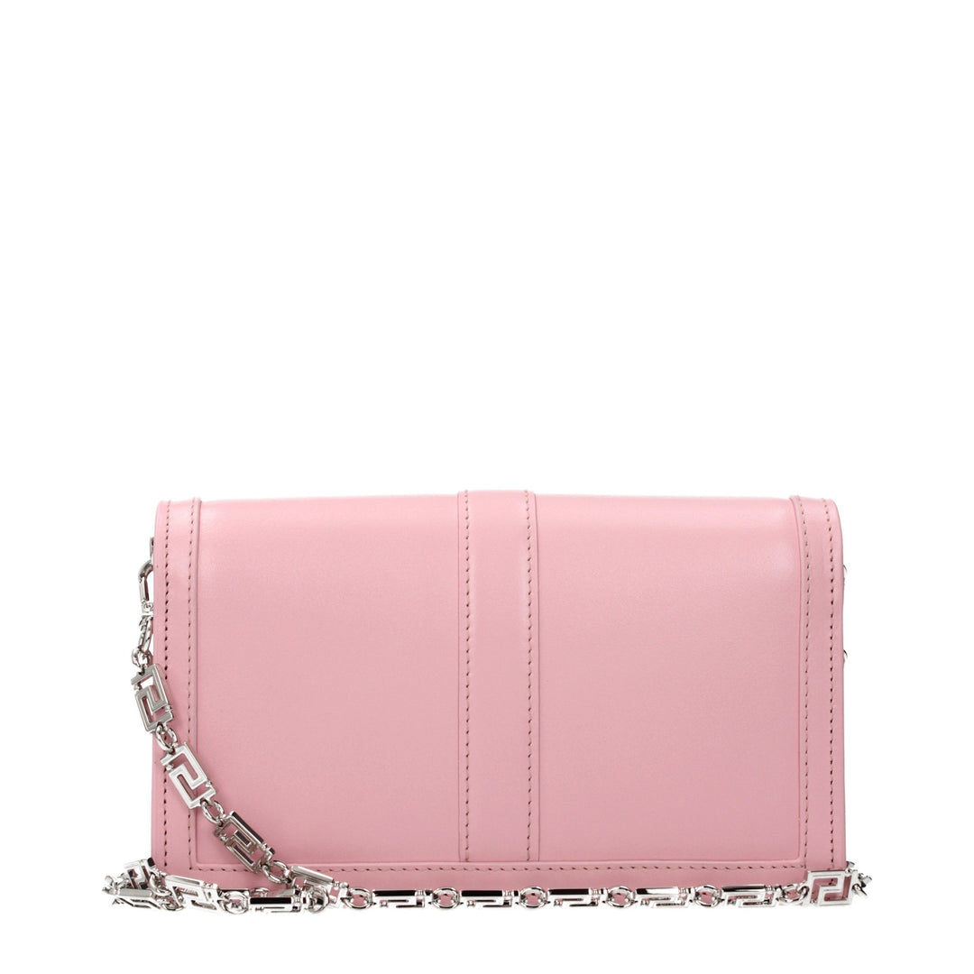Pink Leather Shoulder Bag