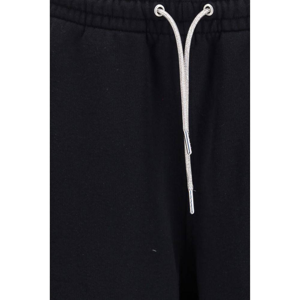 Black Cotton Athletic Pants