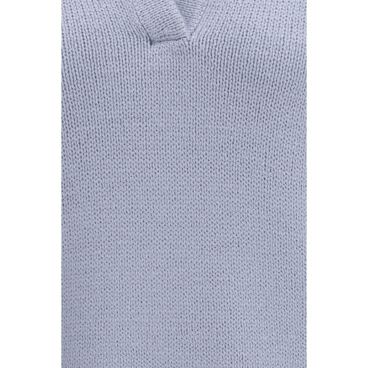 Blue Cashmere Polo Shirt