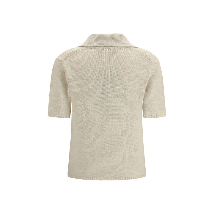 Beige Cashmere Polo Shirt