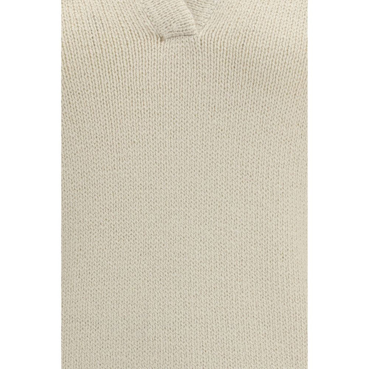 Beige Cashmere Polo Shirt