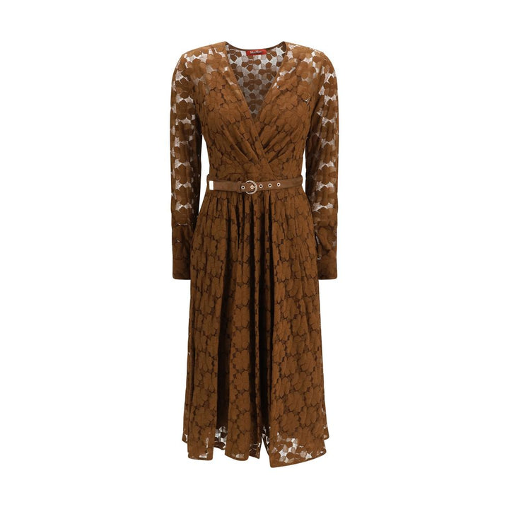 Brown Polyamide Cocktail Dress