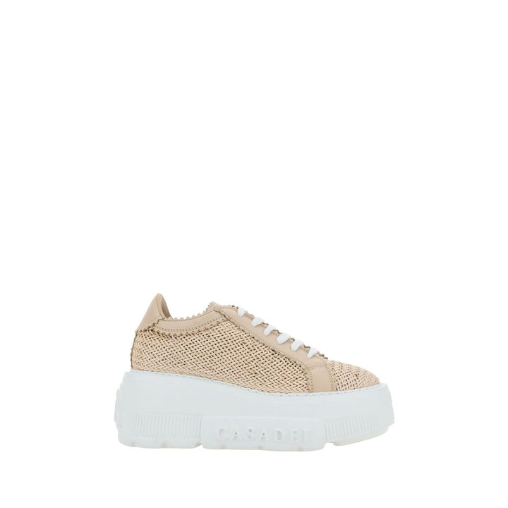 Beige Other Fibres Chunky Sneakers