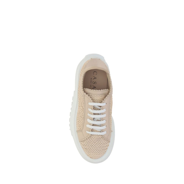 Beige Other Fibres Chunky Sneakers