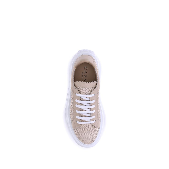 Beige Other Fibres Chunky Sneakers