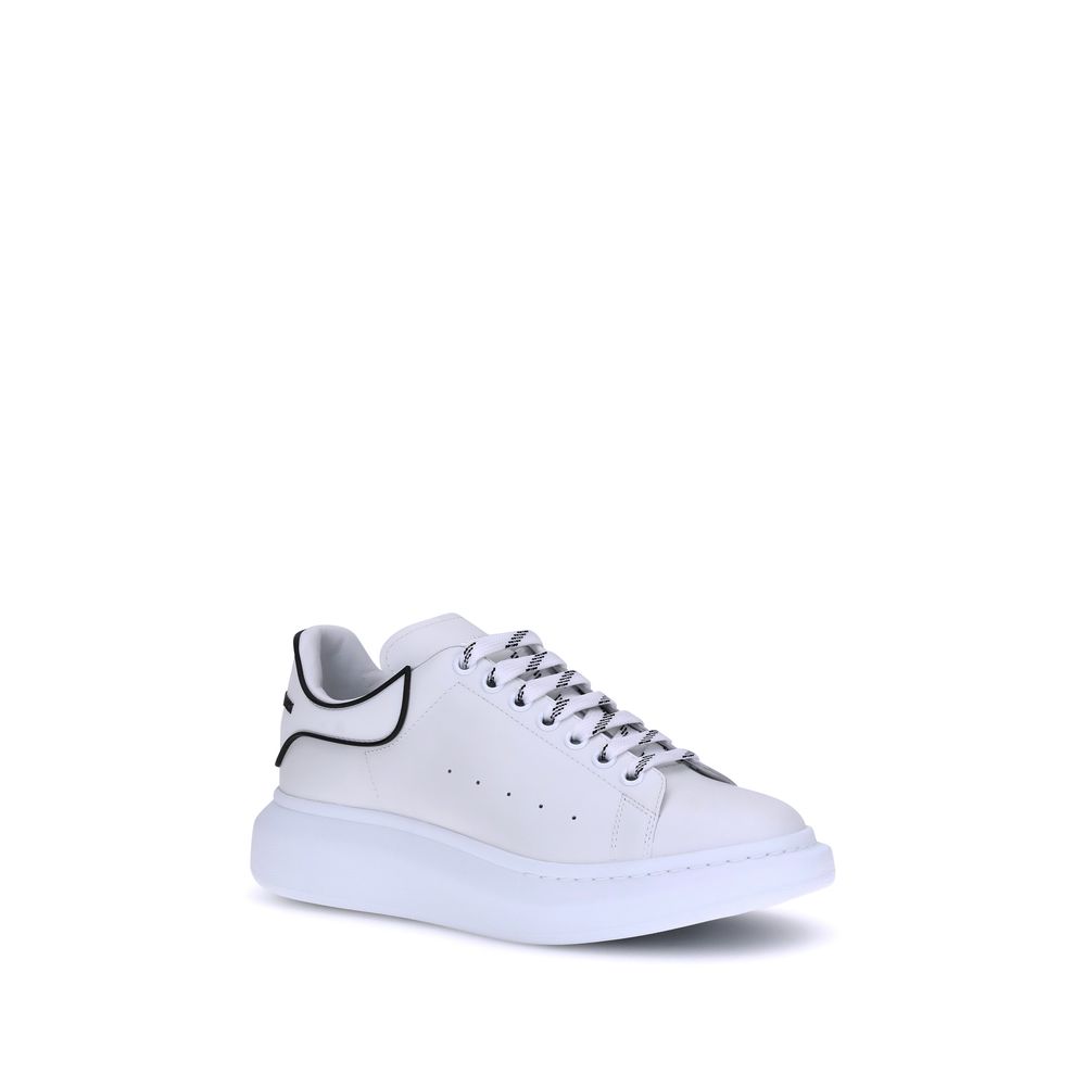 White Rubber Platform Sneakers